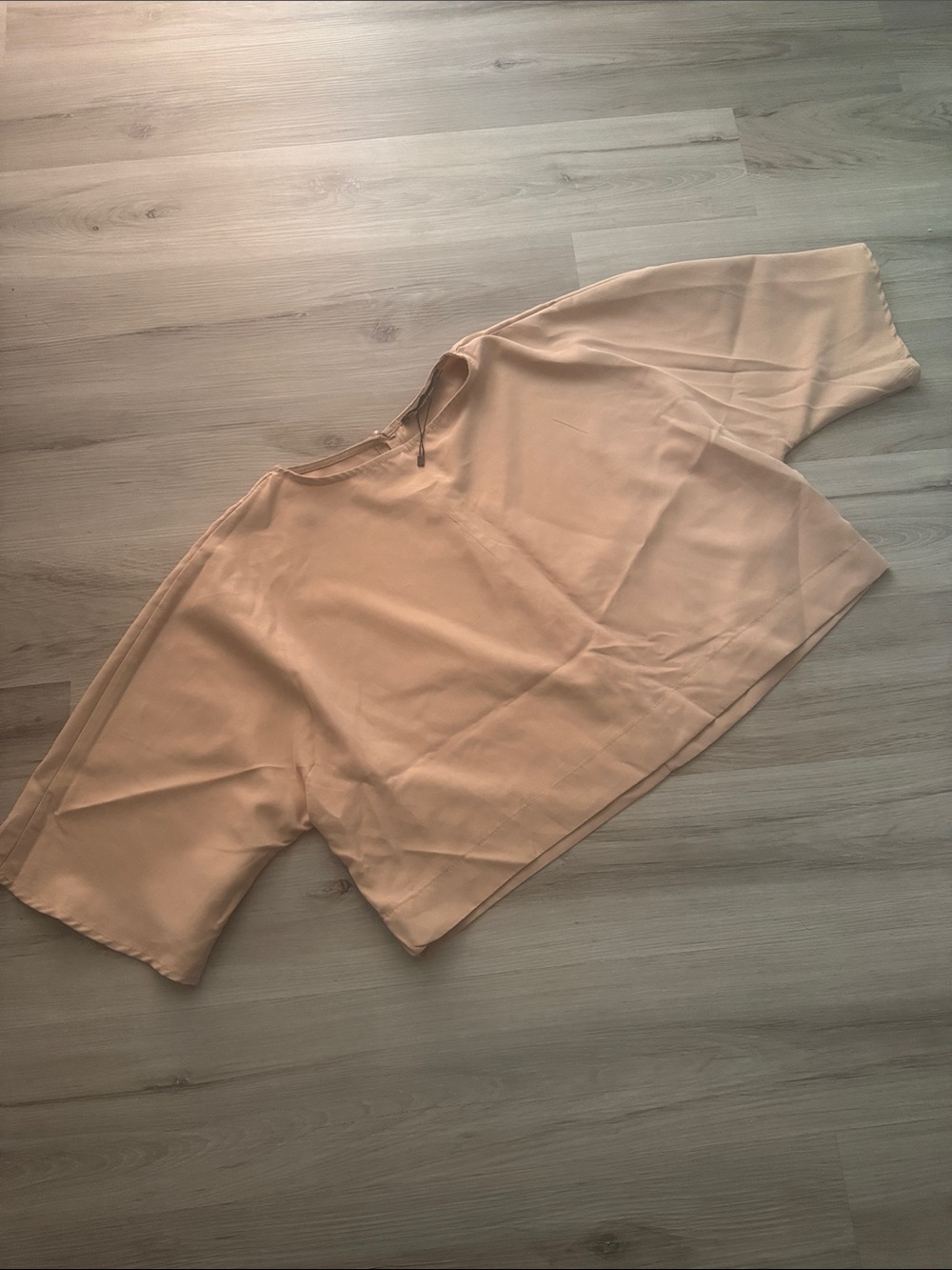 Zanzea Dusty Peach Short Sleeve Boxy Blouse
